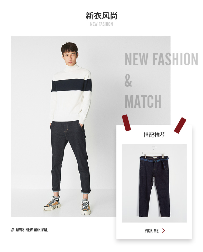 C & A hit màu cọc cao cổ áo len áo len nam mùa đông áo len cotton mới CA200210128 áo khoác nam mùa đông