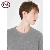 C & A thoáng khí đính cườm lưới cổ tròn tay áo ngắn nam mùa hè mới giản dị hàng đầu CA200202604 	áo thun nam body