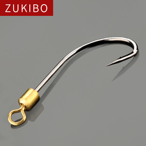  Zhizunfang sea fishing crooked mouth Marushi fish hook Bulk belt turn ring Rock fishing Luya perch hook Fishing supplies Small accessories