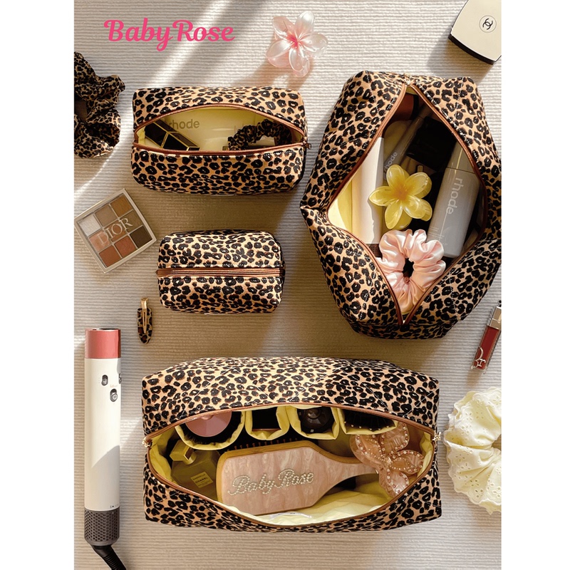 Babyrose Handmade Dyson Curling Iron Hair Dryer Storage Bag ins Large Capacity Leopard Print Travel Dyson09