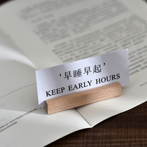 Wooden motivatio postcard photo to sign the vertical ins creative desktop to show the life law card holder small