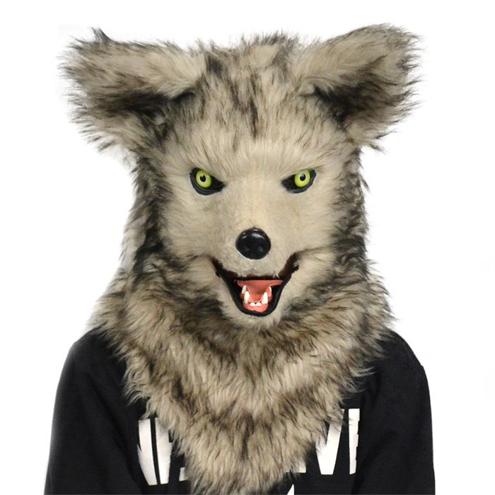 WILDBEAST New Mouth Grey Wolf Hairy Wolf Cover - up Animal Makeup Party Show Products