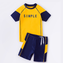 3-12 3-12-year-old Child Male 4 Boys 5 Split Swimsuit 2022 New 7-8 CUHK Tong Sunscreen Speed Dry swimsuit 9 Yellow