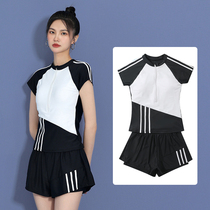 High Junior High School Student Girl Great Boy Swimsuit 2022 New Female Swimsuit Net Red Wind Cover Conservative Swimsuit