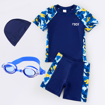 5-12 5-12-year-old Child 6 Boy Split Swimsuit 7 Children 8 Middle Boy 9 Great Boy 10 Fat Boy Professional Training Swimsuit