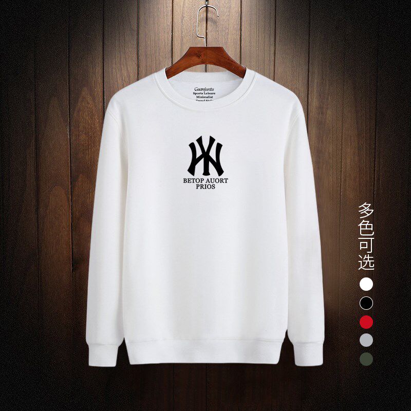 Autumn Winter in white men's T-shirt pure cotton loose with large size Tide Cards Necrots Necropolis Hitch-in-sleeves Long sleeves Nets