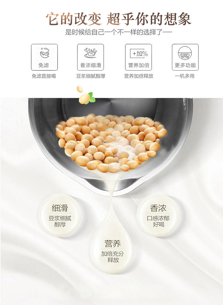 SUPOR / Supor DJ15B-Y56E Sữa đậu nành tự động Đa chức năng Mini Rice Paste Bộ lọc miễn phí máy làm sữa hạt loại nào tốt
