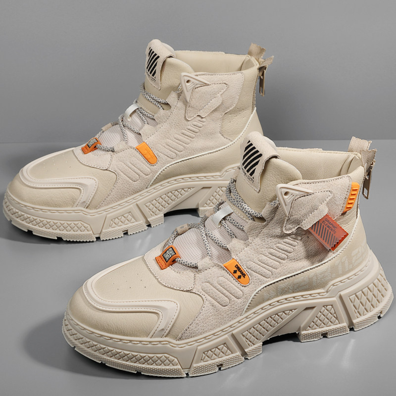 Special Price Thick Base Locomotive Riding Shoes Men's Four Seasons Locomotive Abrasion Resistant Board Shoes Antico-base Knights Martin Hiking Shoes