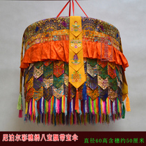 Hidden Buddhist temple courtyard decorated in diameter 60 cm embroidered eight-treasure floating with colorful flowing Su Buddha statue Baoshan