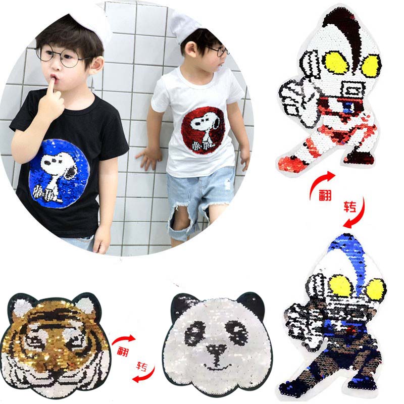 Large number of cartoon fashion flipped colour bright sheet cloth with clothes breaking holes and sticks clothing accessories T-shirt diy decoration applic