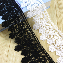 9cm wide lace trim accessories thickened lace black and white water-soluble embroidery clothes hem skirt trim decorative hollow fabric