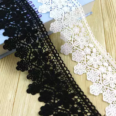 9cm wide lace trim accessories thickened lace black and white water soluble embroidery dress hem skirt decorative hollow fabric