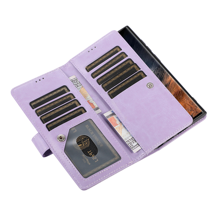 Shiny Glitter Bling Girls Wallets Folio Flip Magnetic Synthetic Leather Card Holder Folding Stand S23, S23 Plus, S23 Ultra