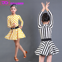 Latin Dance Dress Girl Fall and Winter Clothing Costume BAO WEN Practice Professional Children Latin Dance Costume