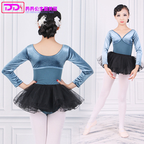 Dance clothes girls winter dance dress girls practice to persuade Chinese dance dress appraisal grade long sleeve gymnastic handling girls