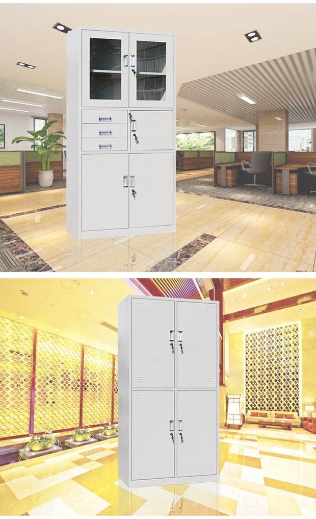 Thượng Hải tủ hồ sơ kim loại tủ nội thất văn phòng tủ hồ sơ chứng chỉ tài chính tủ thông tin tủ thấp tủ toàn thân ba tủ bàn làm việc văn phòng đẹp