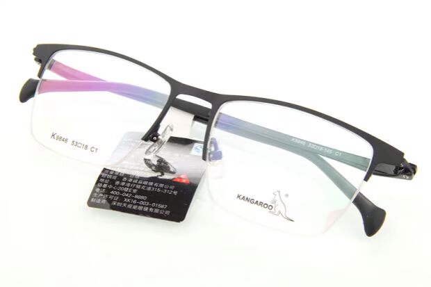 Kính KANGAROO / Kangaroo gọng kính siêu sáng kim loại gương cận thị phân cực 3D clip nhìn đêm kính K9846 - Kính kính mát nam
