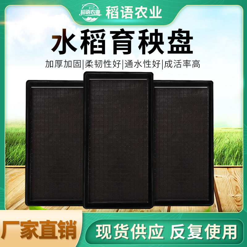 Hard PP Black 9 Inch New Thickened Rice Raising Rice Seedling Pan Lawn Planting Nursery Tray Machinery Transplanting Rice Seedlings Factory-Taobao
