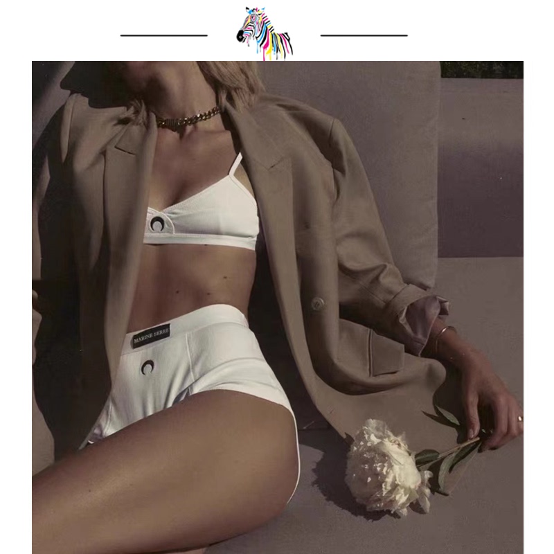 Marineserre Moon Underwear Women's Moon Vest Short Inner Layer Camisole Shorts Set Song Ji-Ah Same Style