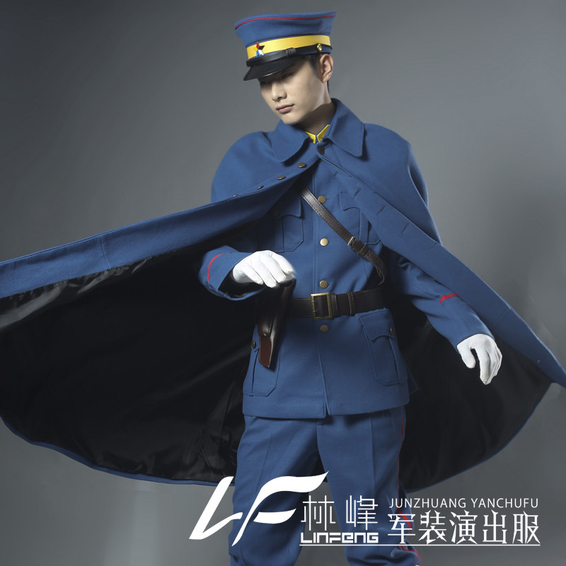 新作北洋軍閥ブルーウールスーツ、写真撮影、殺人ミステリー、推理テーマのウェディングフォト撮影、メンズスタイル、送料無料。