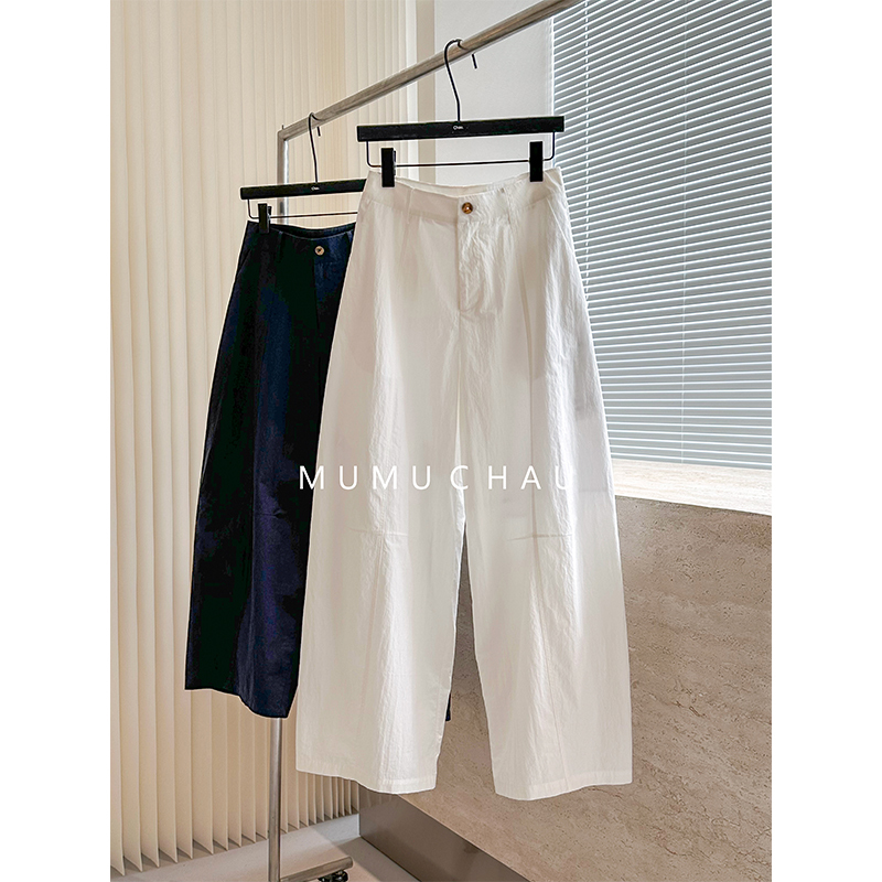 Yiqiu Ma High-End Women's Clothing 2026 Summer New Fashion Super Stylish Casual Pants Thin Loose Wide-Leg Scimitar Pants Yiqiu Ma High-End Women's Clothing 2026 Summer New Fashion Super Stylish Casual Pants Thin Loose Wide-Leg Scimitar Pants