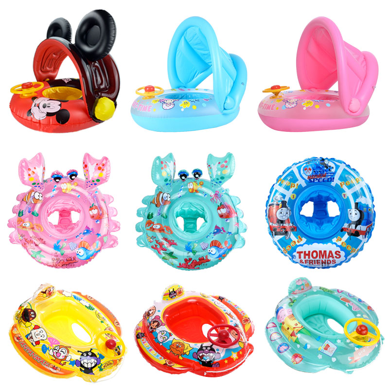 Infant Infant Swimming Circle Children's Seat Circle Newborn Inflatable Underarm Spa Bath Life Circle 0-3-6 Years