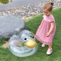 ins net red baby transparent duck swimming ring Childrens sitting ring Infant armpit ring 0-3-6 years old photo floating ring
