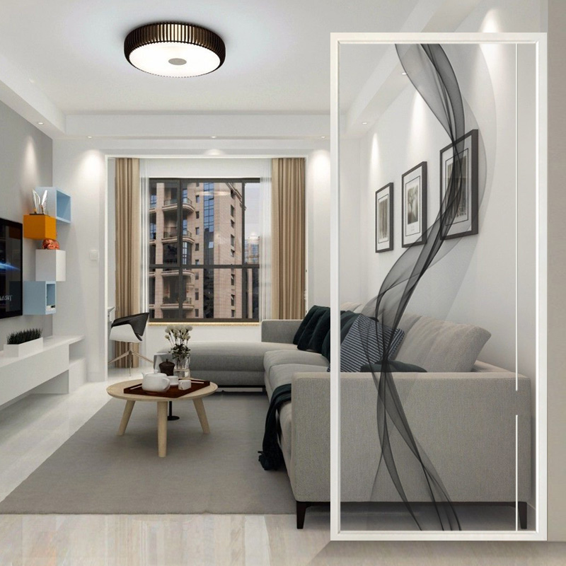 Modern minimalist living-room glass screen partition wall decorative bedroom shelter for home entry Xuanguan Xiaousers Type of light extravaganza