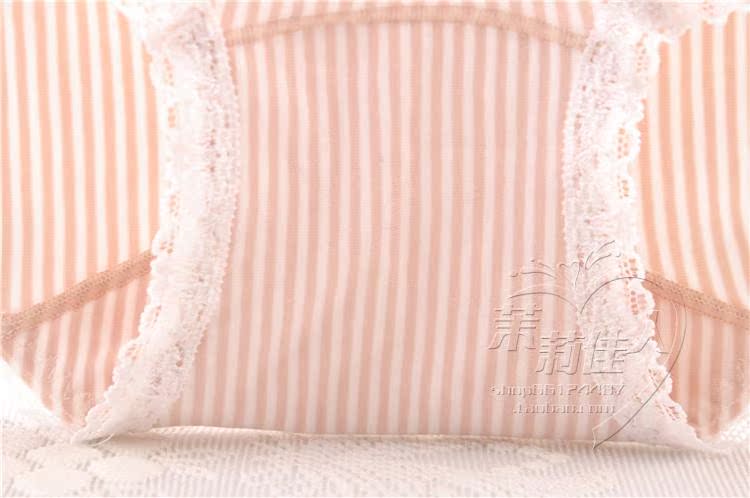 Quần lót lụa mới cho cô gái Cotton Mid-Eo Thoải mái tóm tắt sọc 4 bikini gợi cảm cho nữ