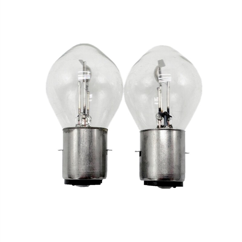 Motorcycle Scooter 12V35W Dual-Claw S2 Front Headlight Bulb Electric Tricycle Halogen High and Low Beam Headlight Bulb