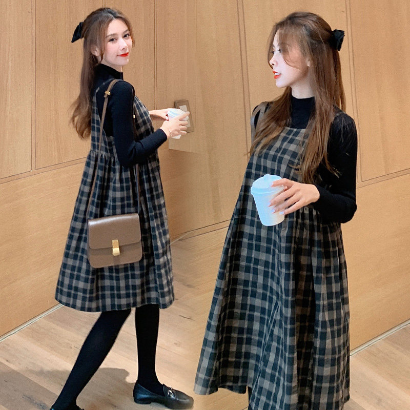 Radiation-proof maternity clothes work computer apron sling autumn pregnancy plaid strap two-piece radiation suit