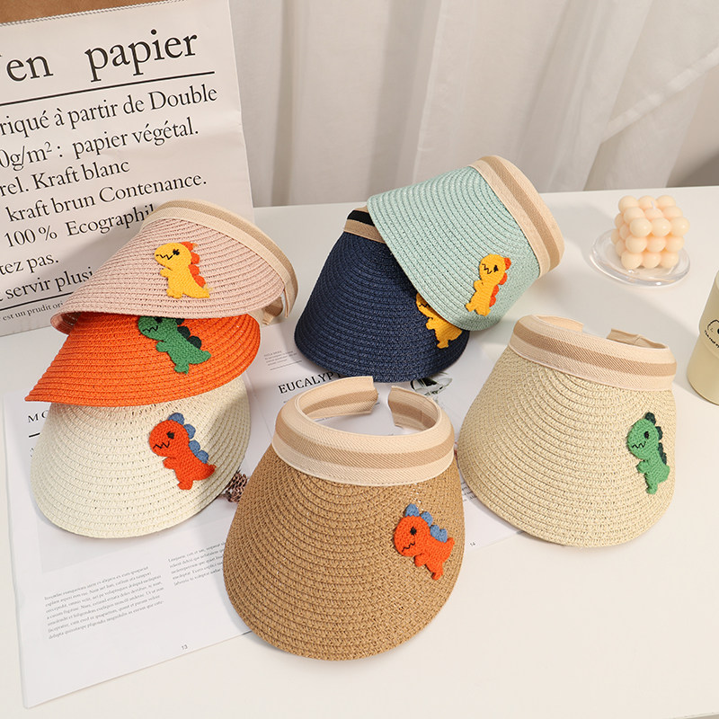 Japanese JULIPET children's empty top hat summer sunscreen sunshade hat boys and girls cool hat baby parent-child straw hat ins