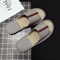 Japan Japan Day Buffalo Leather Linen Retro Anti-Slip Sandals Summer Indoor Mens And Womens Style Home Soft Underfloor Silent