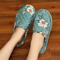 Japan Japan Department JULIPET Pure cotton cloth bottom wood floor Indoor Slippers Summer Lovers men and women Soft bottom ins