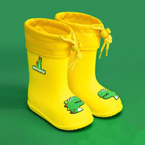 Japan JULIPET Childrens rain shoes baby small dinosaur anti-slip waterproof rain boots female water boots toddler boy water shoes