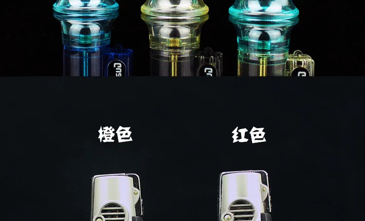 Đèn pin hàn cá tính nhẹ chính hãng Công suất quá khổ trong suốt cửa sổ không khí trong suốt bật lửa súng