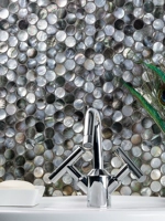 Натуральные фриляристые круги черная бабочка черная мозаичная мозаичная плит