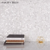 Натуральная раковина супер белая круглая жемчужная мозаика плитка плитка для ванной комнаты кухонная кухня балкон балкон