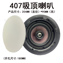 华尔思407吸顶喇叭 嵌入式定阻喇叭 家庭背景音乐专用开孔180mm