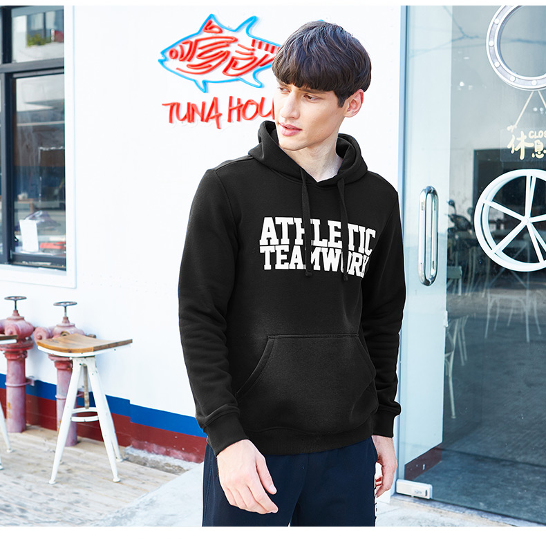 Anta áo len nam quần áo trùm đầu 2019 mới đích thực mùa xuân và mùa thu sinh viên cộng với áo thun nhung ấm thể thao - Thể thao lông cừu / jumper áo khoác nỉ