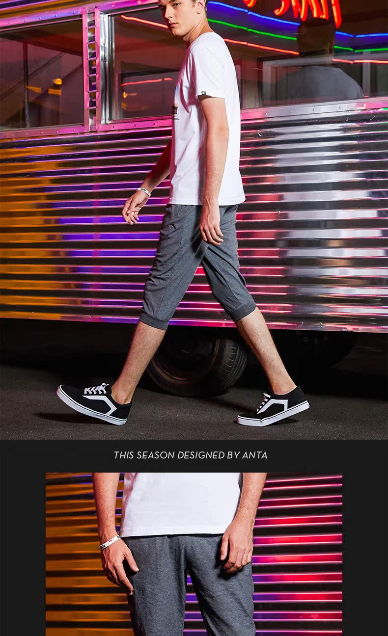 Quần short thể thao Anta quần nam cắt cúp nam cotton cotton 2019 mùa hè quần mỏng phần chạy thoáng khí quần thường - Quần thể thao quần thể thao dài