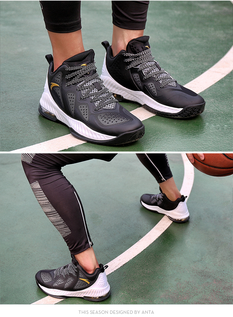 Anta của nam giới giày đệm không khí giày bóng rổ nam cao giúp mùa hè 2018 new breathable sinh viên hấp thụ sốc mang giày thể thao giày lười thể thao nam