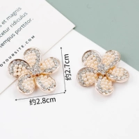 G-13-39 пряжка с пятилепестковым цветком и бриллиантами в жемчужном стиле