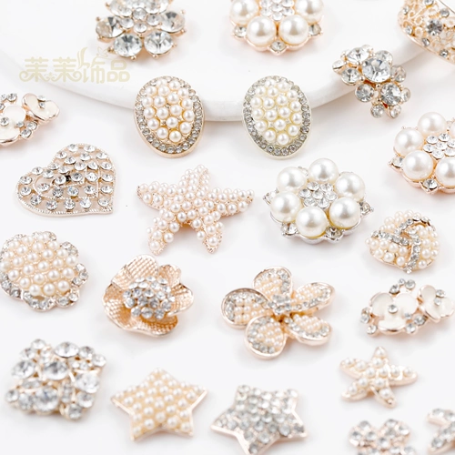 Металлический аксессуар для волос из жемчуга, чехол для телефона ручной работы, аксессуары с бантиком