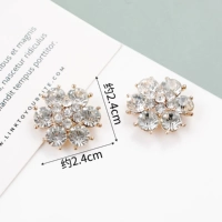 G-13-14 шестилепестковая пряжка со стразами и цветком