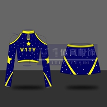 Jazz cheerleader uniforms cheerleading clothing womens bodybuilding dress rehearsal for children Gymnastics Suit Dancing Skirt 2