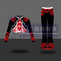 New national style mass aerobics competitive aerobics clothing professional custom competition clothing velvet fabric