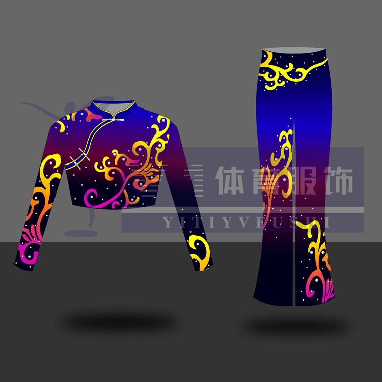 New fitness playground Conserve Fox aerobics pedal playground Gymnastics Performance Wear with a belly