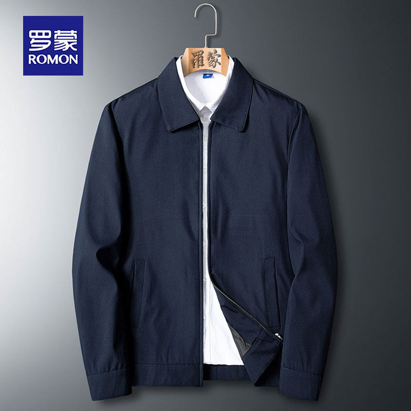 Romon executive jacket мужская весенняя и осенняя одежда для молодых и средних лет, куртка для папы, деловая повседневная куртка с тонким отворотом, куртка