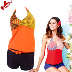 Counter ທີ່ແທ້ຈິງ 13 ຮູບແບບໃຫມ່ Yingfa ແມ່ຍິງ swimsuit ຄົນອັບເດດ: slimming halter neck split flat-footed swimsuit Y1353